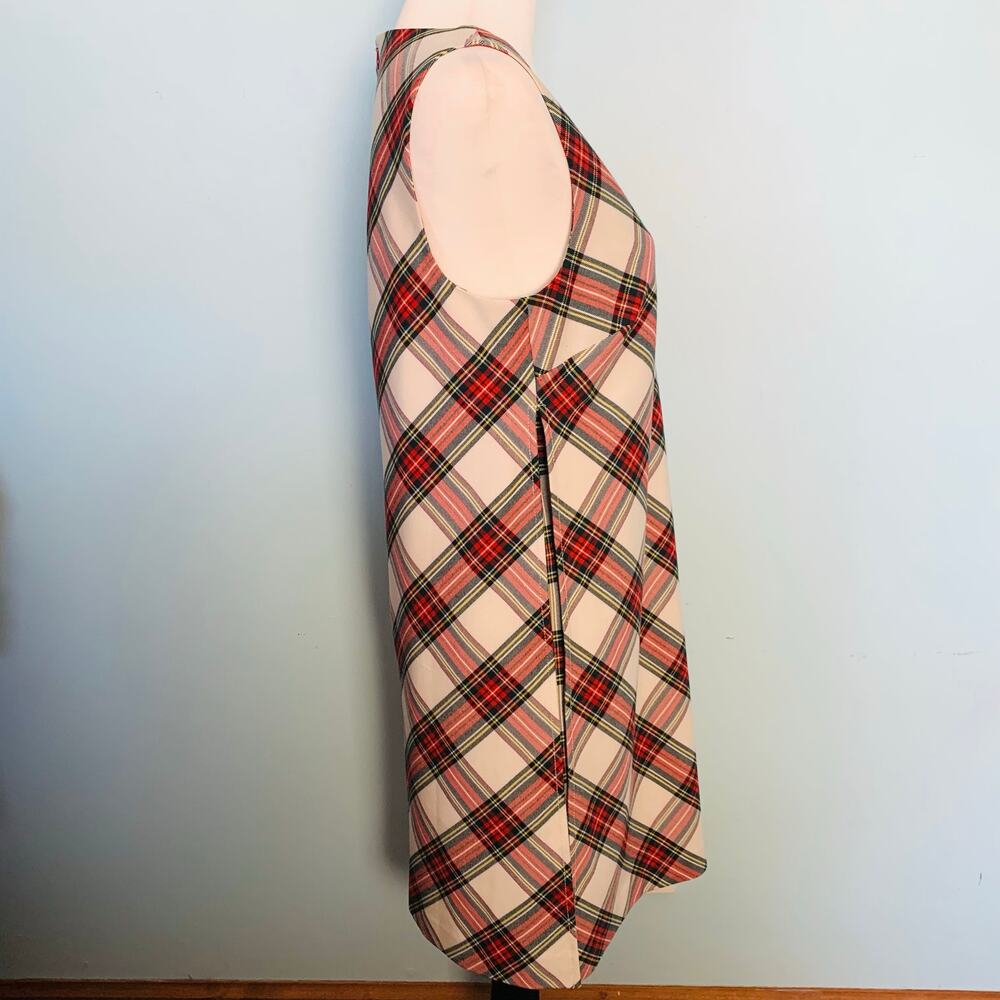 Trina Turk 'Brynne' Holiday Tartan Plaid Sleeveless Shift Dress Size 4 - Picture 5 of 11